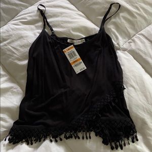 NWT Black Crop Top